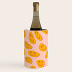 70s retro yellow smile face illustration  Wine Chiller Gallery Image 2