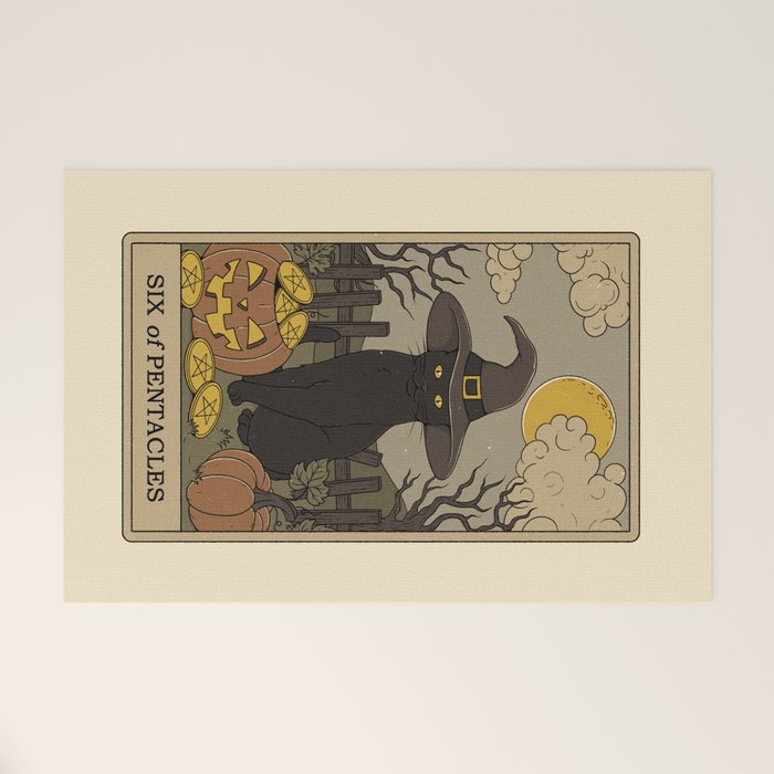 Six of Pentacles Welcome Mat Gallery Image 1