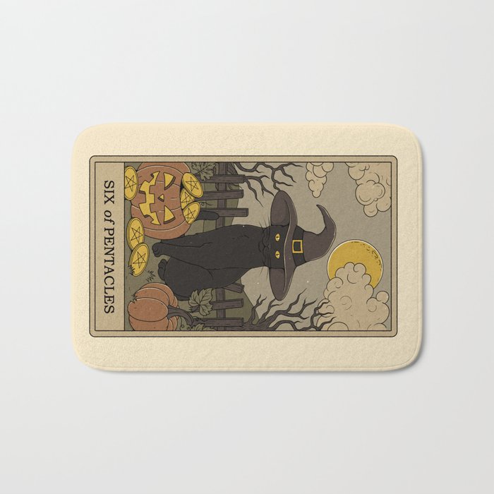 Six of Pentacles Bath Mat Gallery Image 1