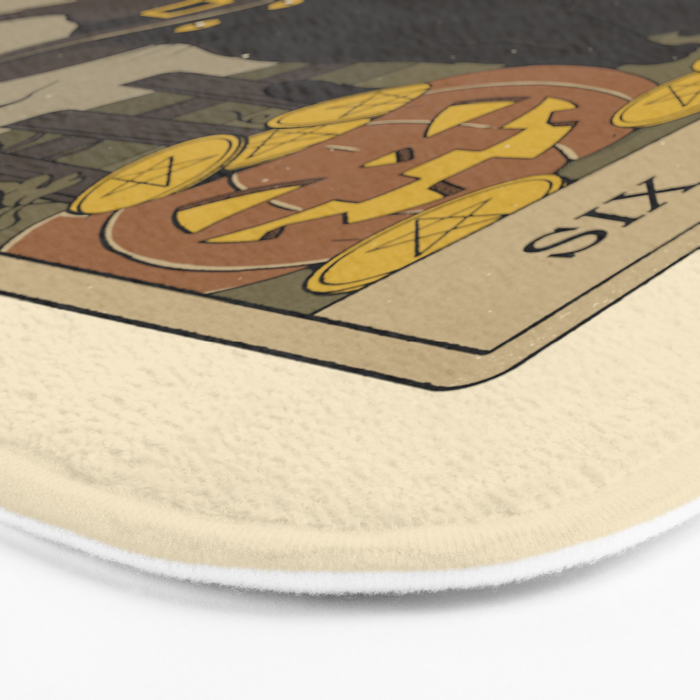 Six of Pentacles Bath Mat Gallery Image 3