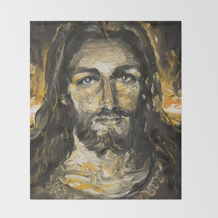 I am the light of the world. (Faustina's Vision) Throw Blanket Gallery Image 2