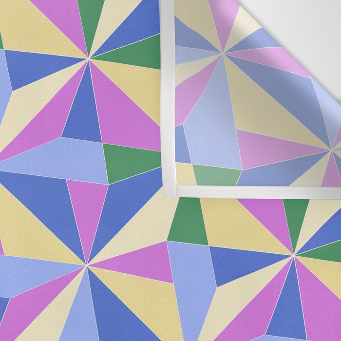 Kaleidoscope Tile Pattern VII Colorful Bright 90s Wall Tapestry Gallery Image 3