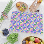 Kaleidoscope Tile Pattern VII Colorful Bright 90s Cutting Board Gallery Image 2
