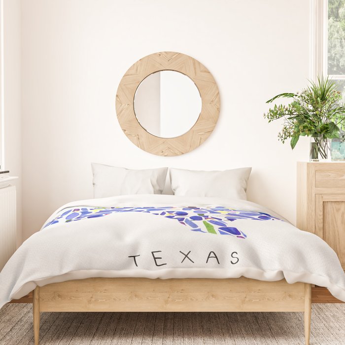Texas State Bluebonnets Duvet Cover Gallery Image 3