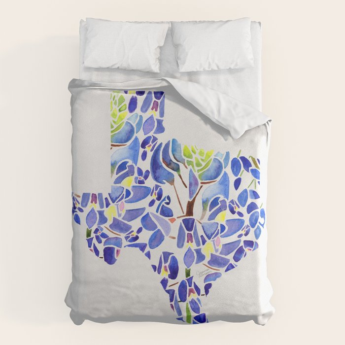 Texas State Bluebonnets Duvet Cover Gallery Image 1