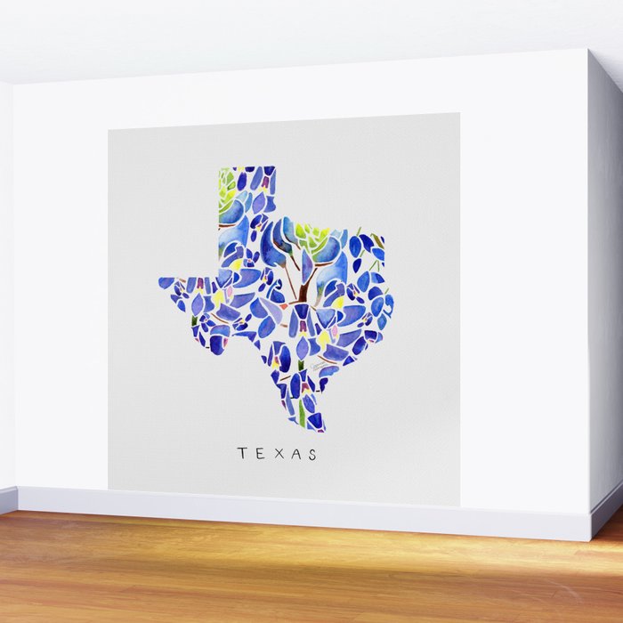 Texas State Bluebonnets Wall Mural Gallery Image 2