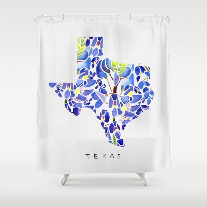 Texas State Bluebonnets Shower Curtain Gallery Image 1