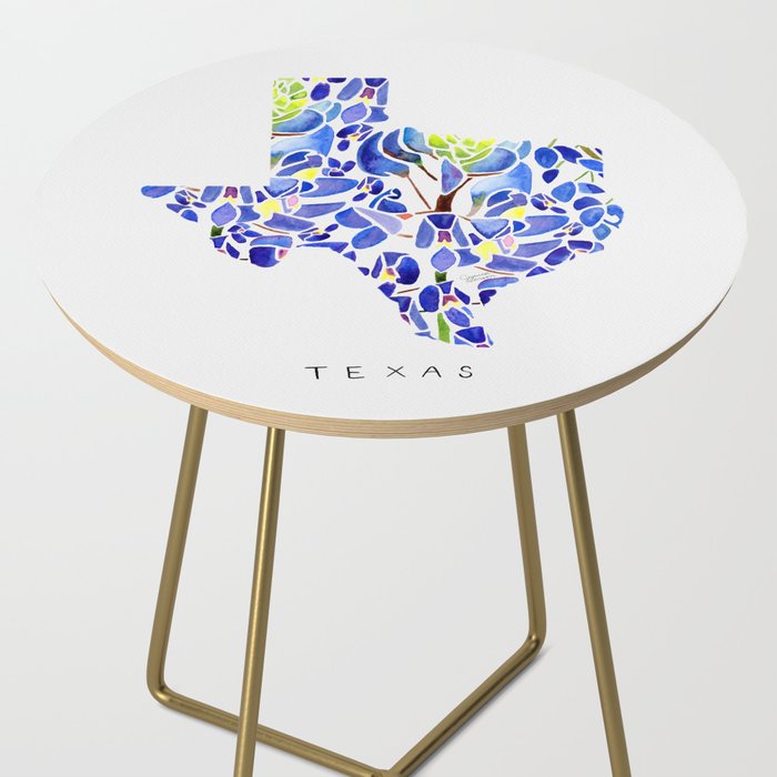 Texas State Bluebonnets Side Table Gallery Image 2