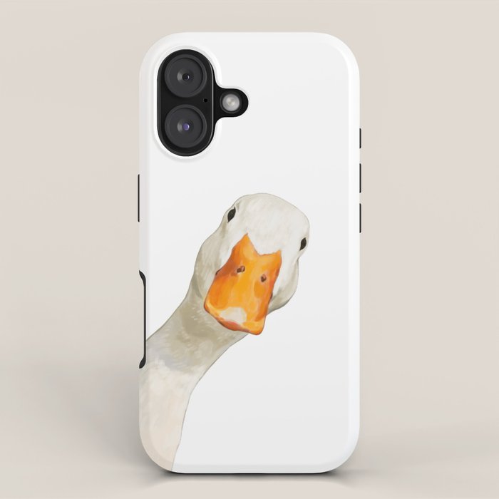 Sneaky White Duck iPhone Case Gallery Image 1