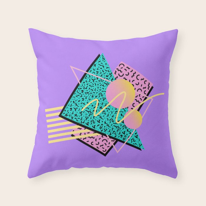 Memphis pattern 116 - 80s / 90s Retro Throw Pillow Gallery Image 1