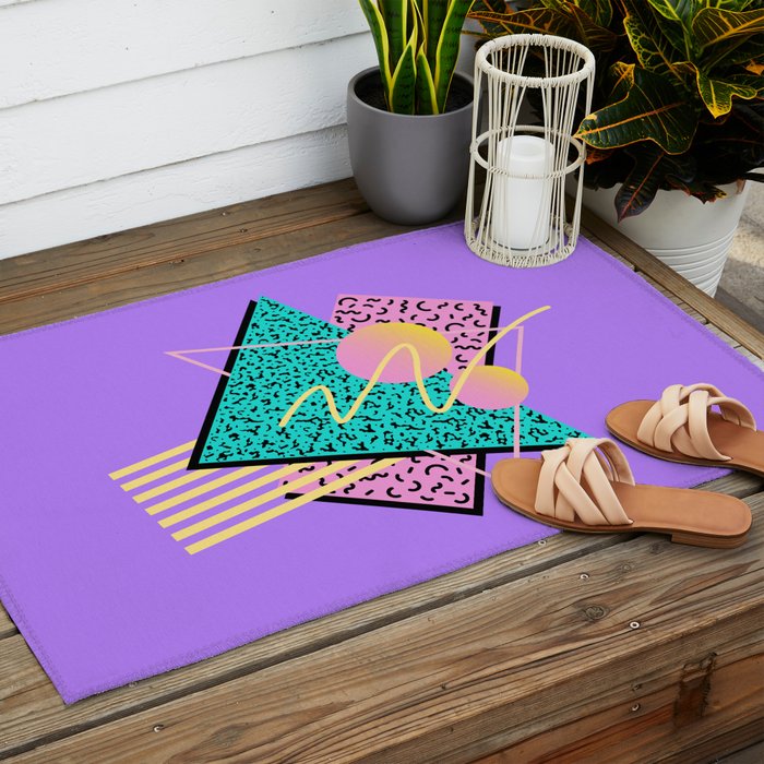 Memphis pattern 116 - 80s / 90s Retro Outdoor Rug Gallery Image 2
