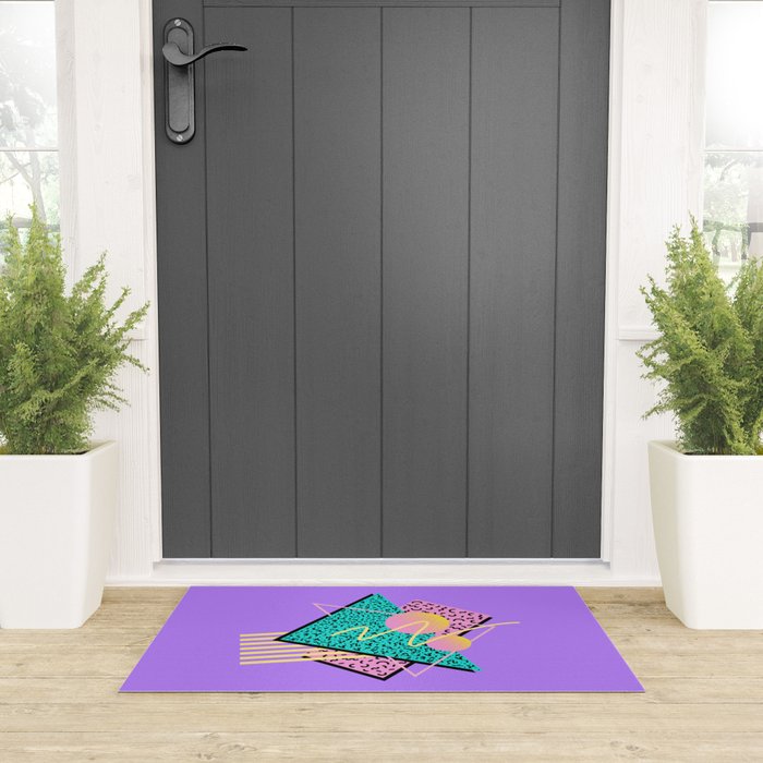 Memphis pattern 116 - 80s / 90s Retro Welcome Mat Gallery Image 3