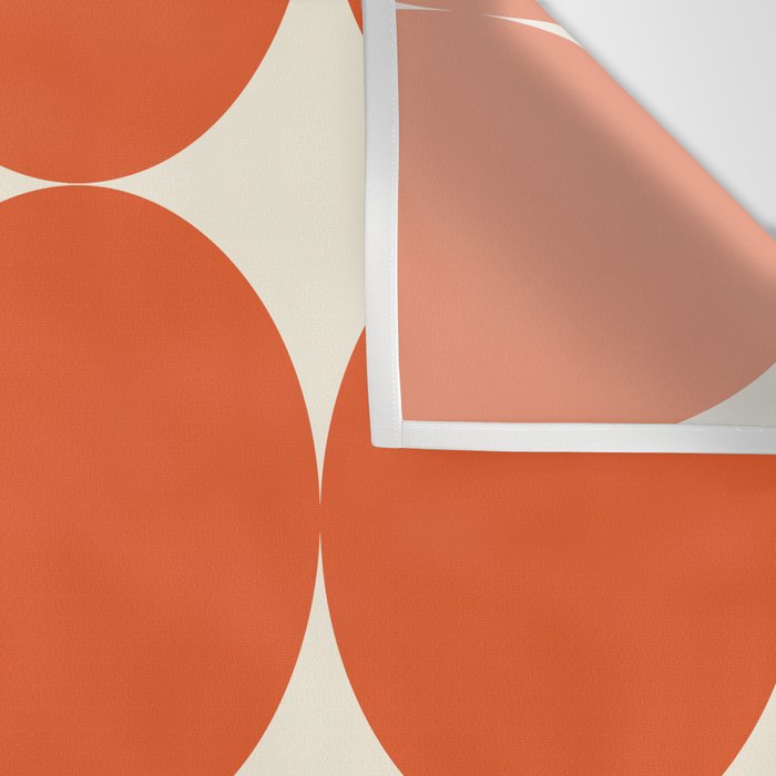 Whole Lotta Circles - Modern Retro Orange Geometric Pattern Wall Tapestry Gallery Image 3