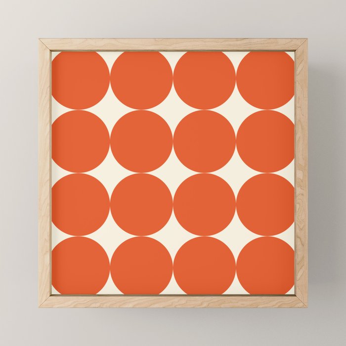 Whole Lotta Circles - Modern Retro Orange Geometric Pattern Mini Art Print Gallery Image 1