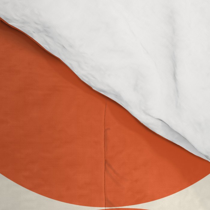 Whole Lotta Circles - Modern Retro Orange Geometric Pattern Comforter Gallery Image 4