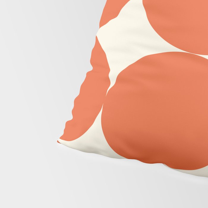 Whole Lotta Circles - Modern Retro Orange Geometric Pattern Pillow Sham Gallery Image 4