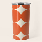 Whole Lotta Circles - Modern Retro Orange Geometric Pattern Travel Mug Gallery Image 1
