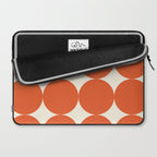Whole Lotta Circles - Modern Retro Orange Geometric Pattern Laptop Sleeve Gallery Image 2