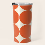 Whole Lotta Circles - Modern Retro Orange Geometric Pattern Travel Mug Gallery Image 3