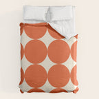 Whole Lotta Circles - Modern Retro Orange Geometric Pattern Duvet Cover Gallery Image 6