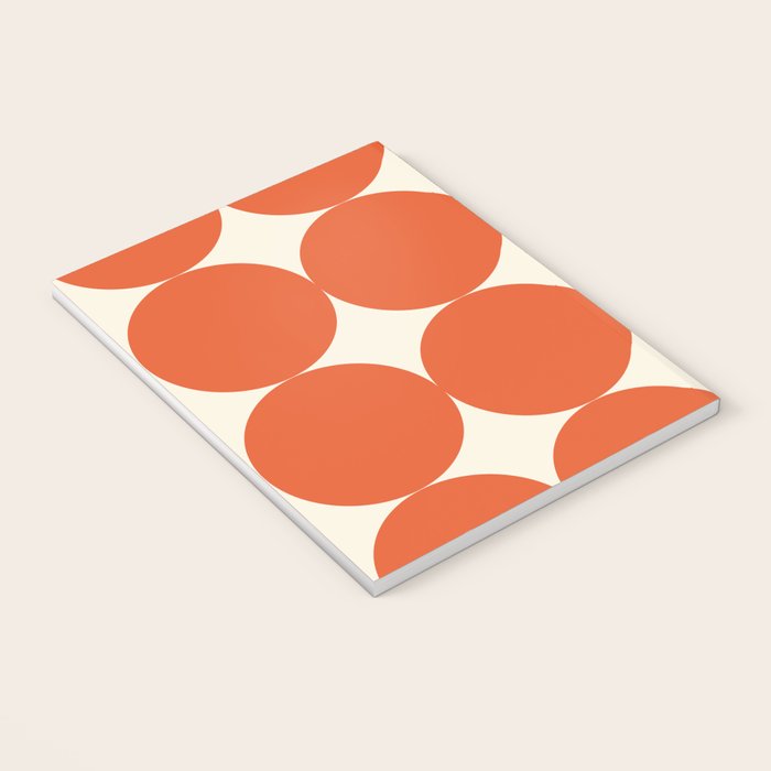 Whole Lotta Circles - Modern Retro Orange Geometric Pattern Notebook Gallery Image 3