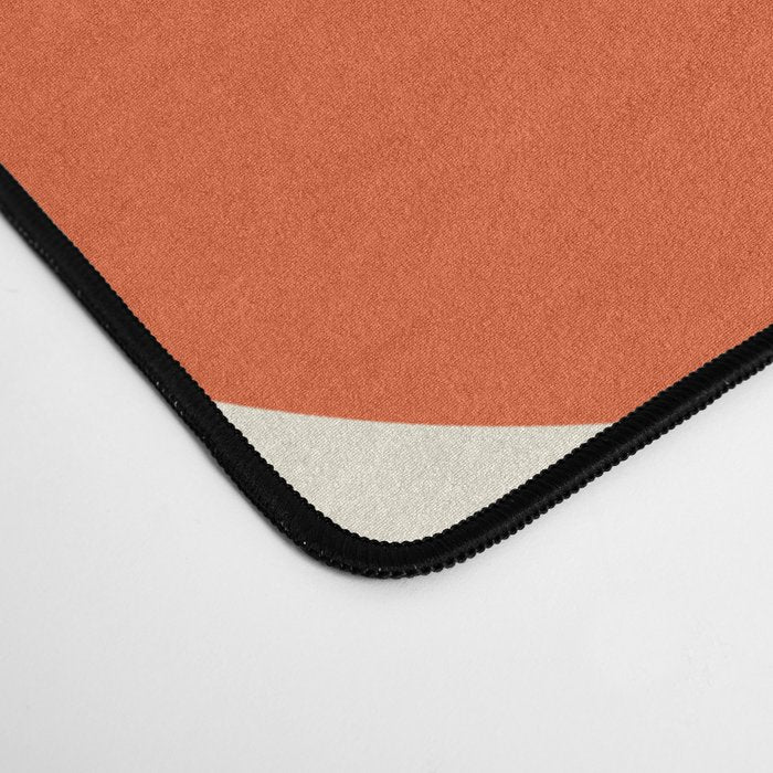 Whole Lotta Circles - Modern Retro Orange Geometric Pattern Desk Mat Gallery Image 4