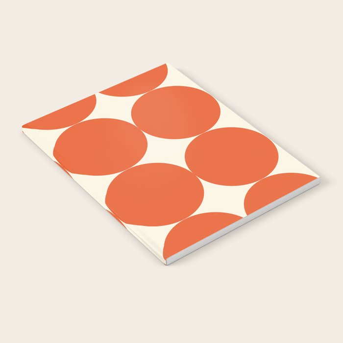 Whole Lotta Circles - Modern Retro Orange Geometric Pattern Notebook Gallery Image 2