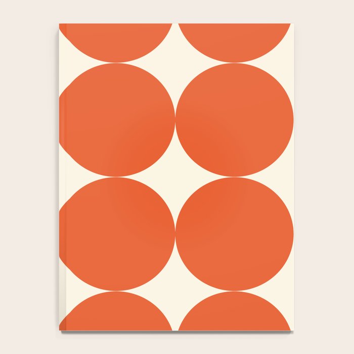 Whole Lotta Circles - Modern Retro Orange Geometric Pattern Notebook Gallery Image 4