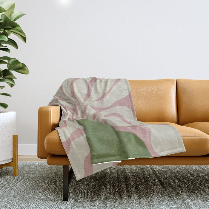 Modern Plant #3 Throw Blanket Gallery Image 1