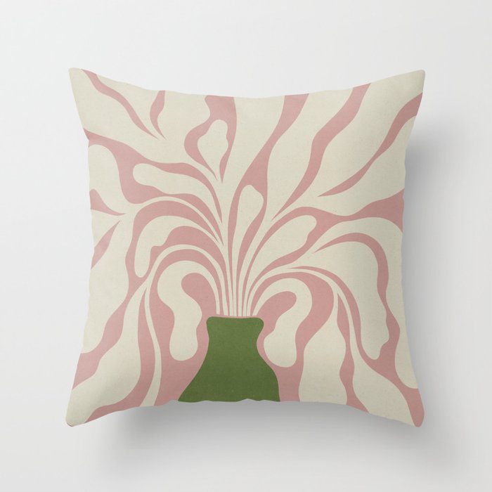 Modern Plant #3 Throw Pillow Gallery Image 1