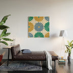 Retro Summer Daisies X Wood Wall Art Gallery Image 2