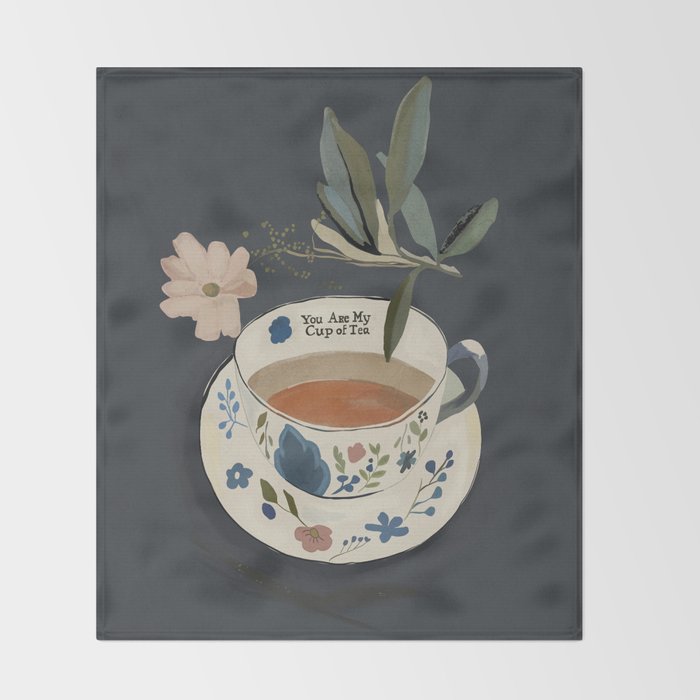 You are My Cup of Tea Throw Blanket Gallery Image 2
