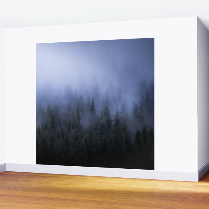 Foggy Forest Wall Mural Gallery Image 2