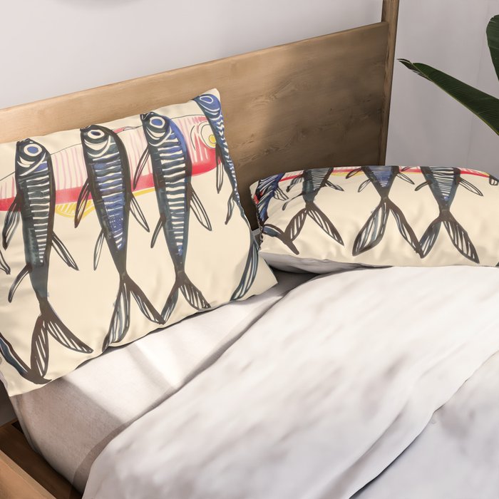 Deep Sea Stripes Pillow Sham Gallery Image 2