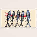Deep Sea Stripes Desk Mat Gallery Image 3