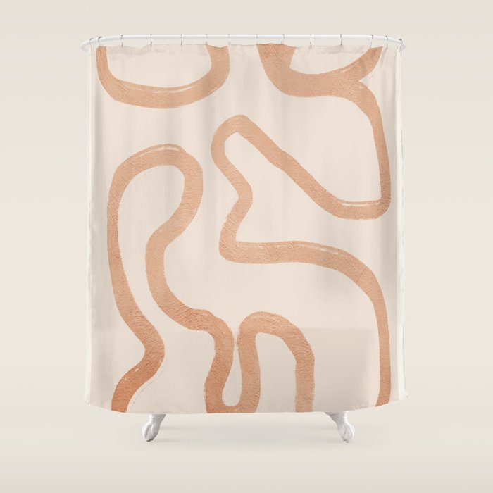 Abstract line art 75 Shower Curtain Gallery Image 1