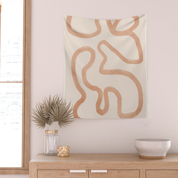 Abstract line art 75 Wall Tapestry Gallery Image 2