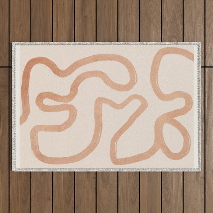 Abstract line art 75 Outdoor Rug Gallery Image 1