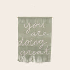 You Are Doing Great Sage Green Wall Hanging Gallery Image 1