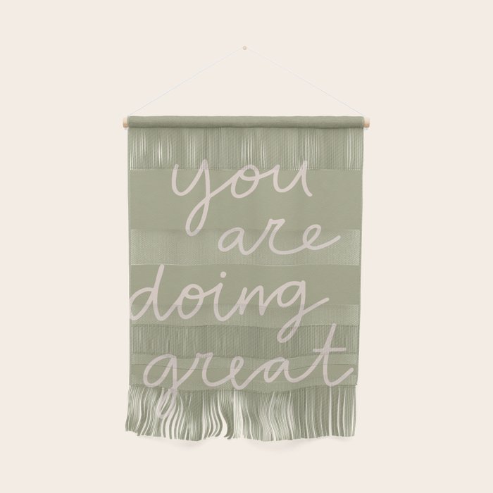 You Are Doing Great Sage Green Wall Hanging Gallery Image 1