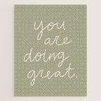 You Are Doing Great Sage Green Jigsaw Puzzle Gallery Image 1