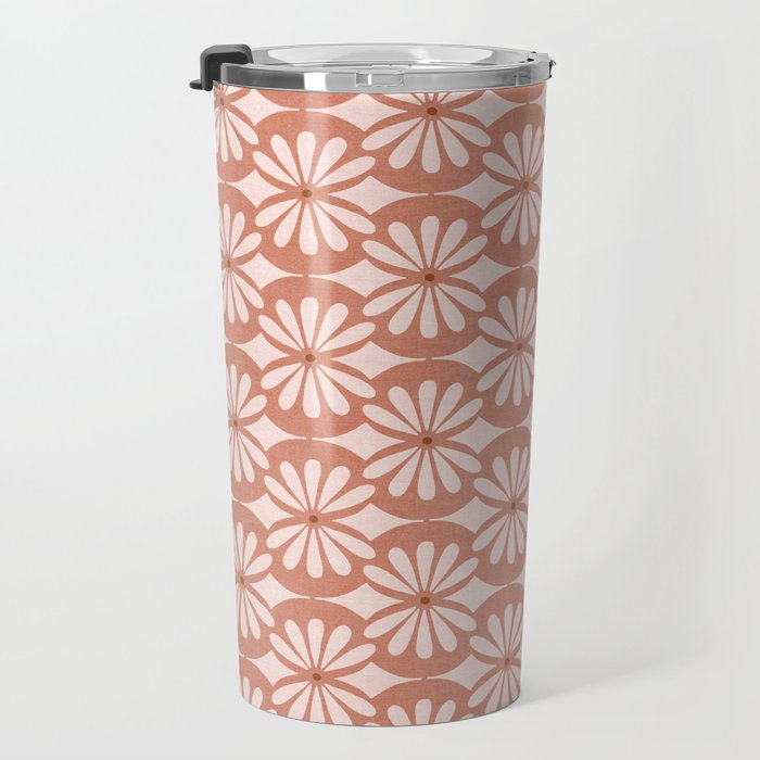 Solstice Boho Geometric Terra Cotta Blush Travel Mug Gallery Image 3