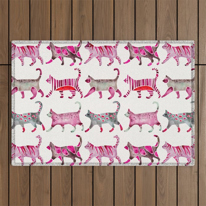Cat Collection - Magenta Palette Outdoor Rug Gallery Image 1
