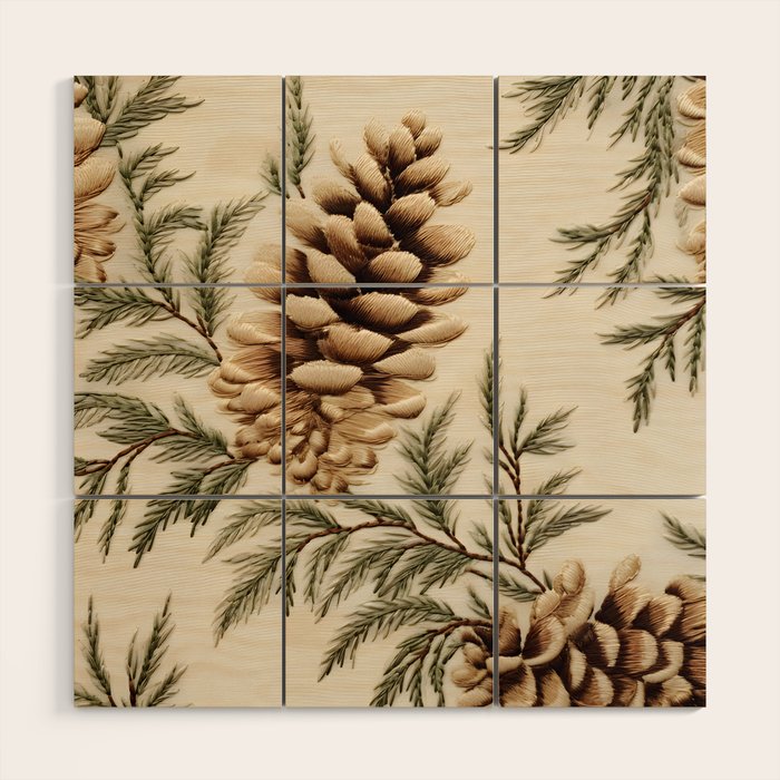 Pinecone Enchantment Wood Wall Art Gallery Image 1