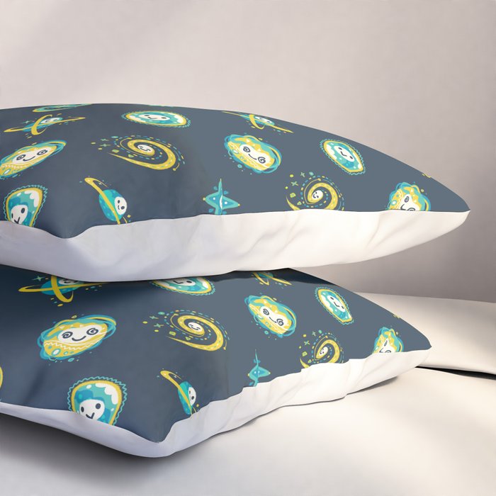 Pastel space pattern - dark Pillow Sham Gallery Image 3