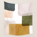 Multicolor abstract shapes Wall Tapestry Gallery Image 4
