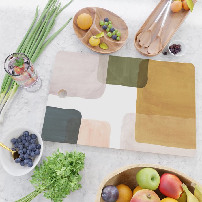 Multicolor abstract shapes Cutting Board Gallery Image 2