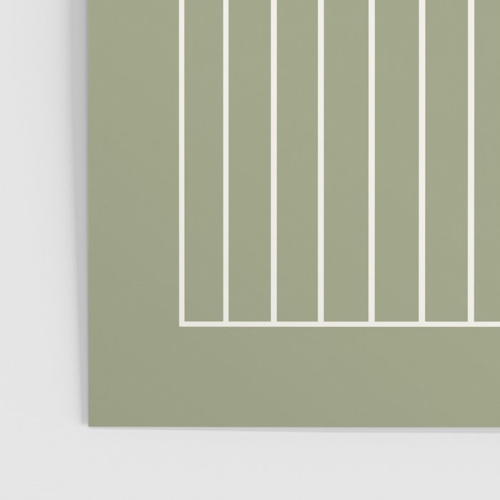 Minimal Arch LIII Earthy Sage Green Modern Geometric Lines Poster Gallery Image 3