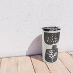 Mid Century Minimalist Black Ink Tribal Vase Abstract Vase Shapes Floral Plant Travel Mug Gallery Image 4