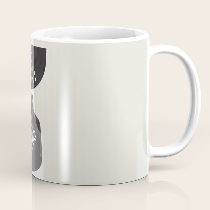 Mid Century Minimalist Black Ink Tribal Vase Abstract Vase Shapes Floral Plant Coffee Mug Gallery Image 1